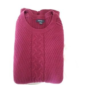 Nautica Sweater- Magenta- Size Small